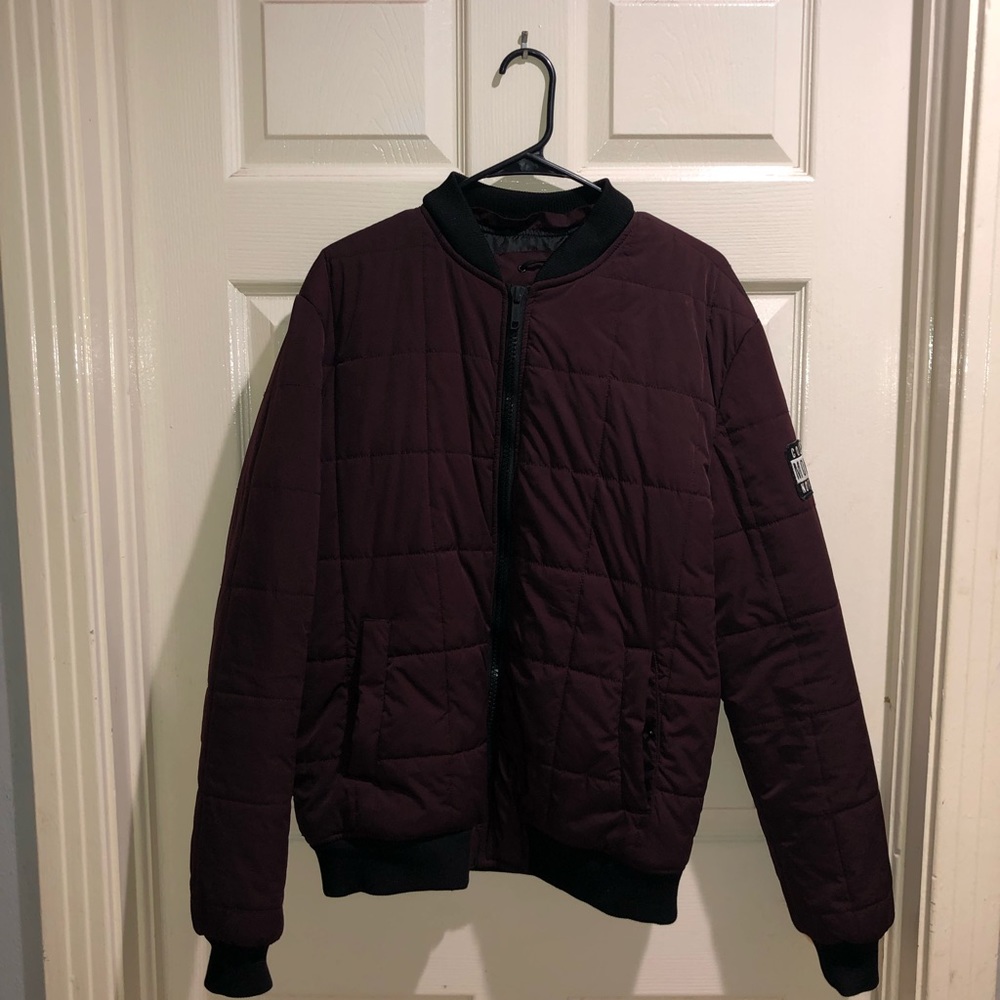 Maroon Bershka jacket